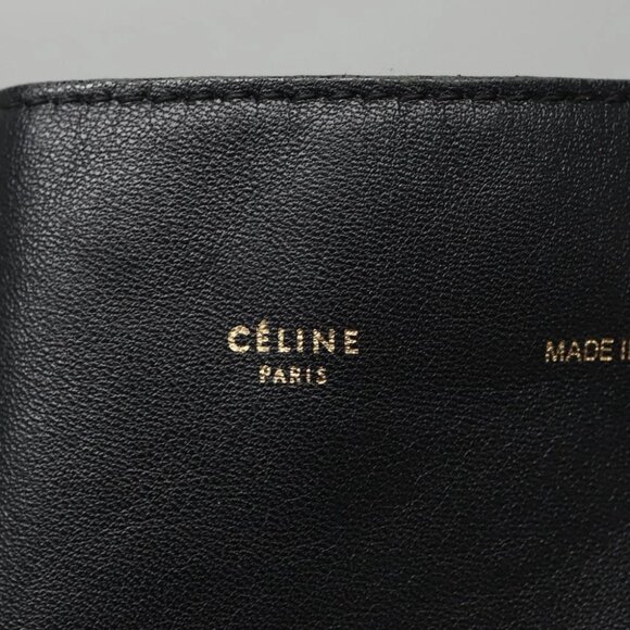 CELINE Tote Bag Leather Black Multicolor Auth 92694 - Picture 11 of 16